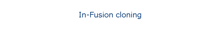 In-Fusion cloning